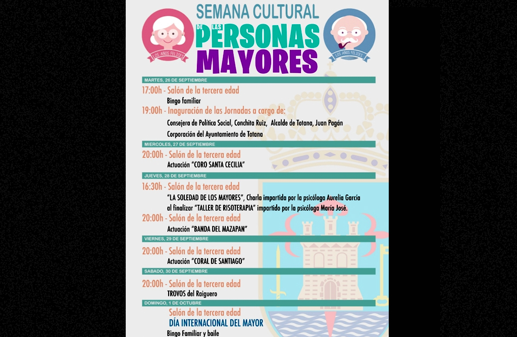 Esta semana arranca la Semana Cultural de las Personas Mayores